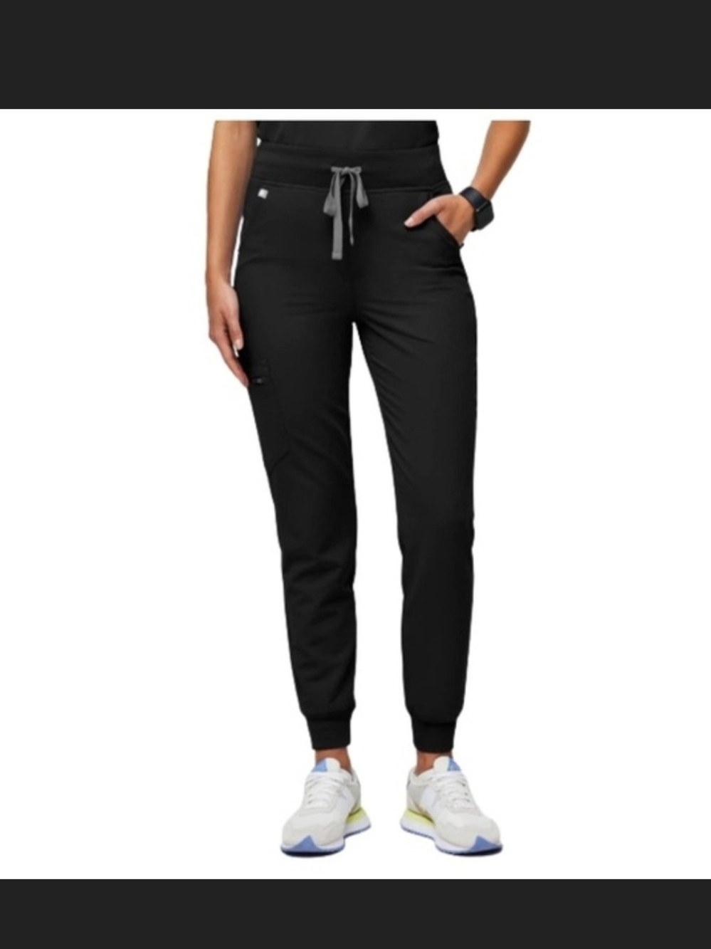 FIGS Womens Black Jogger Scrub Pants Technical Collection LP